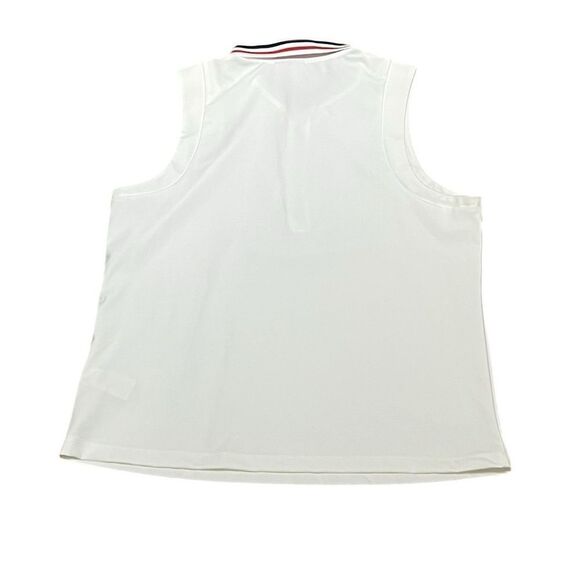 Tommy Bahama Active Wear White Sleeveless Quarter Zip Shirt, Size M - Picture 3 of 7